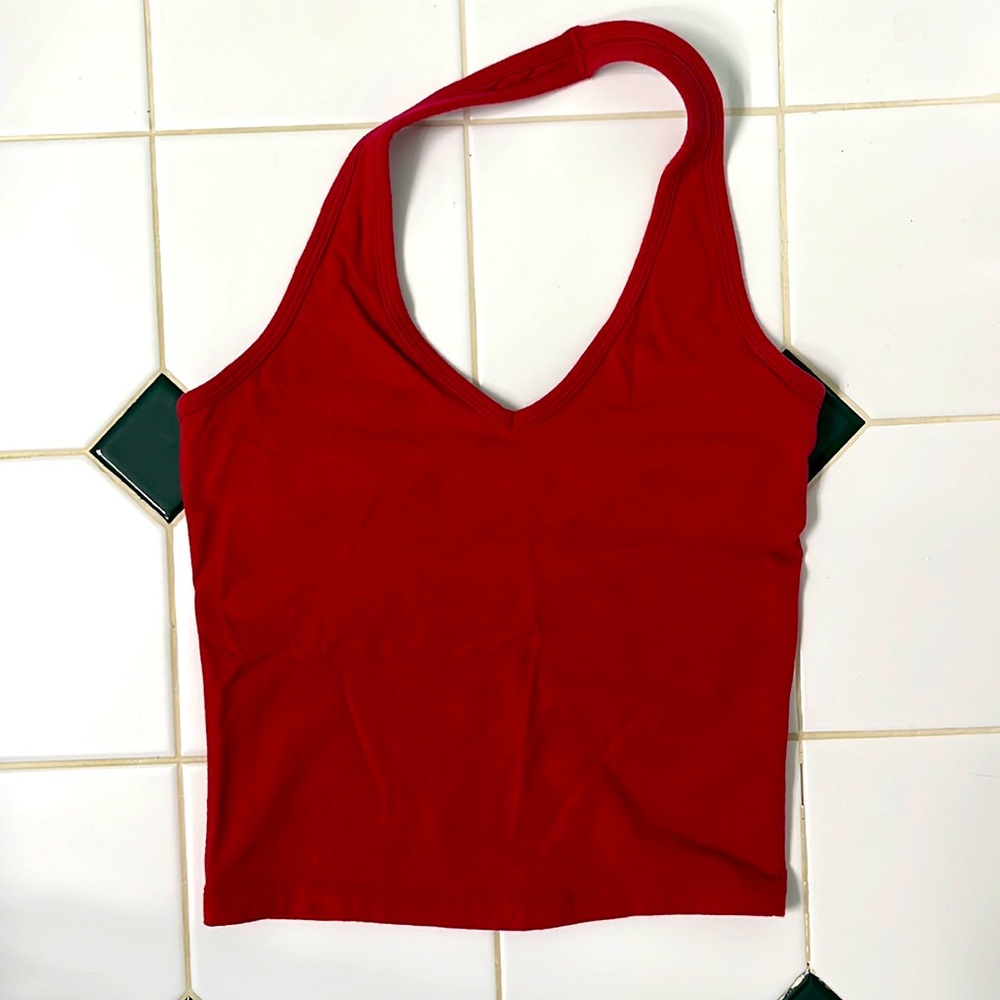 Hollister, size S, red halter tank top